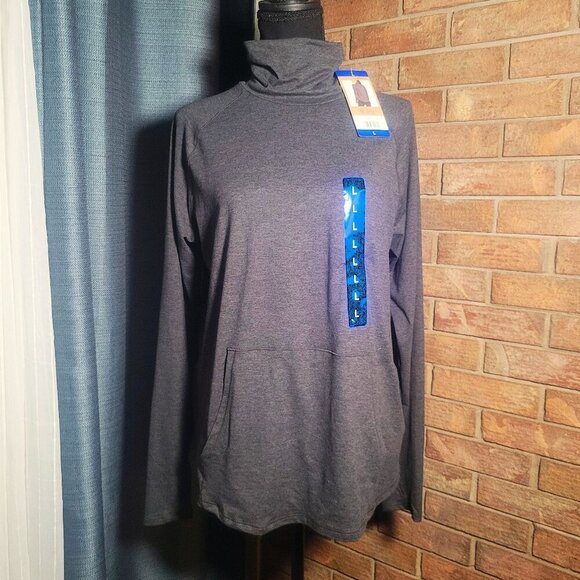 Eddie Bauer Tops - NWT Eddie Bauer Women's Active Long Sleeve Funnel Neck Top in Charcoal - Size L